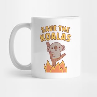 Sad Koala Caught In Bushfire, Save The Koalas Mug